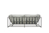 Inheritance Two Seat Sofa - Light Grey Wool & Antique Nickel