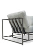 Inheritance Two Seat Sofa - Light Grey Wool & Antique Nickel