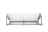 Inheritance Two Seat Sofa - Optic White Canvas & Polished Black Nickel