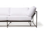 Inheritance Two Seat Sofa - Optic White Canvas & Polished Black Nickel