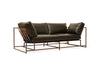 Inheritance Two Seat Sofa - Obsidian Leather & Marbled Rust